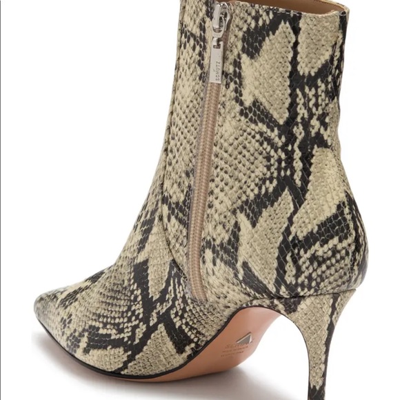 Schutz Bette snakeskin embossed booties - Picture 3 of 4